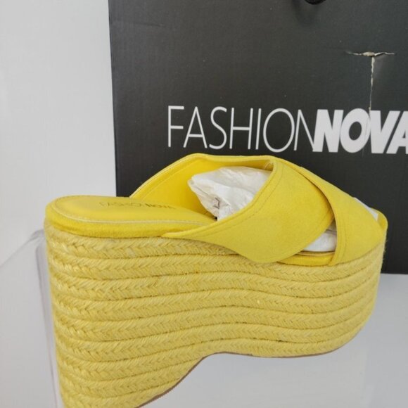 Fashion Nova  Jute Platform Sandals - Picture 6 of 7